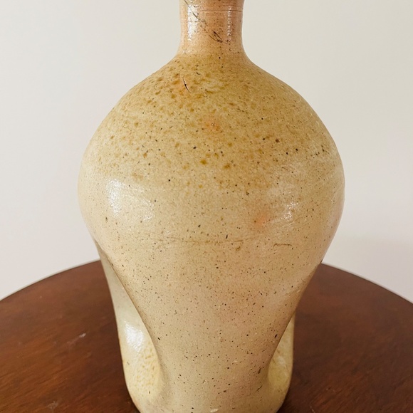 Rustic Vintage handmade stoneware vase with an earthy glaze, Stoneware Vase - Picture 3 of 7